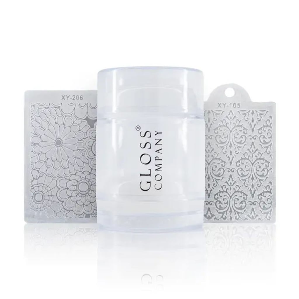 Набір для стемпінгу Gloss (двосторонній штамп, 1 шт + скрапери, 2 шт)